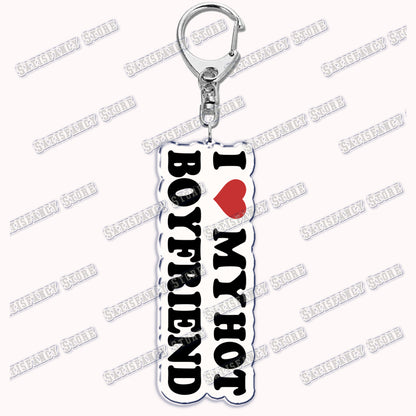 Custom I Love You My Fictional Boyfriend Awesome Girlfriend Keychain Emo Boys Hot Wife Mom Dad Key Ring Keychains Bf Gf Gifts