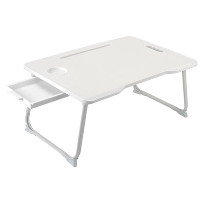 Foldable portable laptop bed desk with drawer for laptop, 60cmW x 42cmD x 28cmH