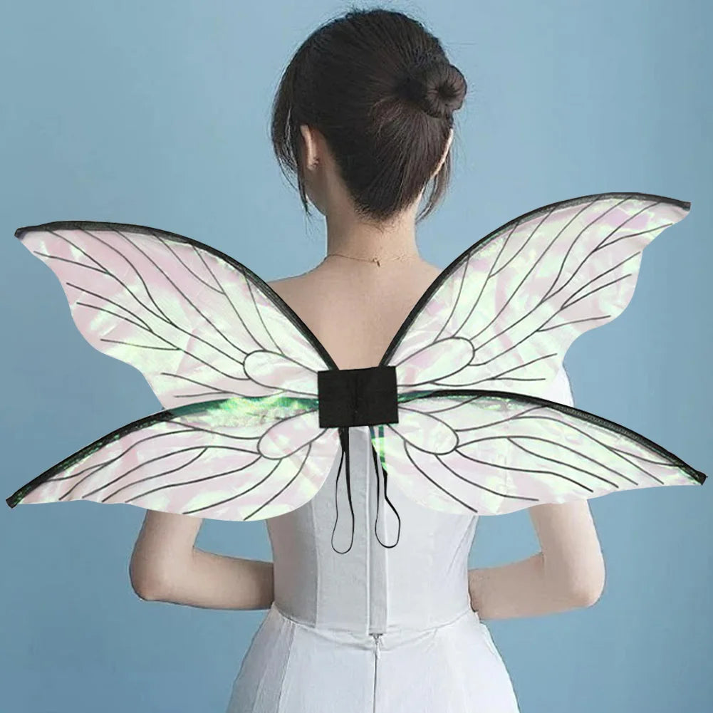 Butterfly Fairy Wings Costume Women Girls Princess Elf Angel Wing for Halloween Party Favor Cosplay Costume Dress Up Props
