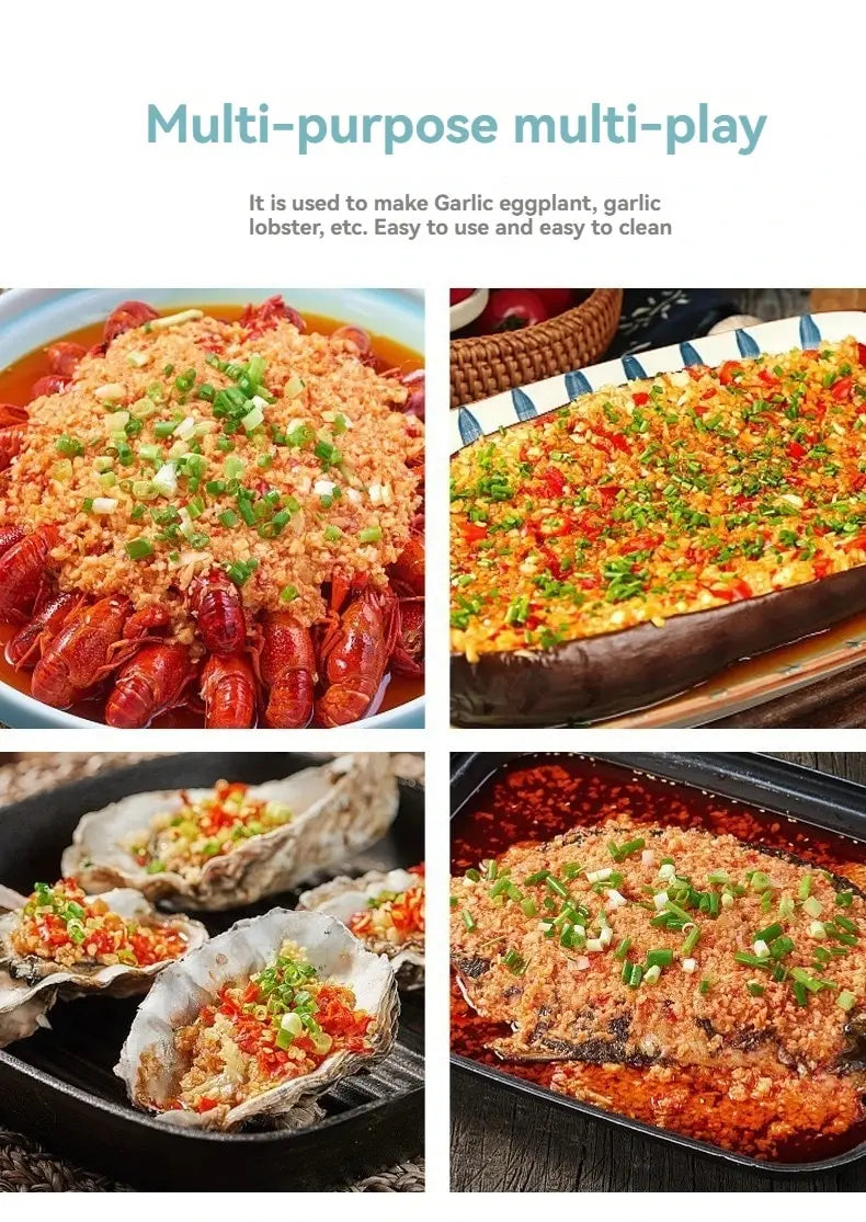 Garlic Press Anti-Skid Thickened Garlic Clip Multifunctional Zinc Alloy Stainless Steel Manual Pull Type Garlic Punch