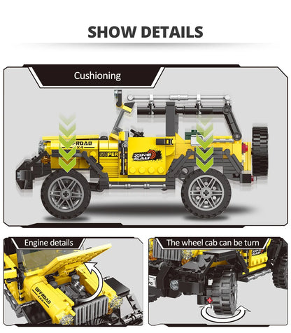 ZKZC Technical Off-road Racing Vehicle Truck Car Model Building Blocks City Monster Trucks Bricks Toys For Children Gift
