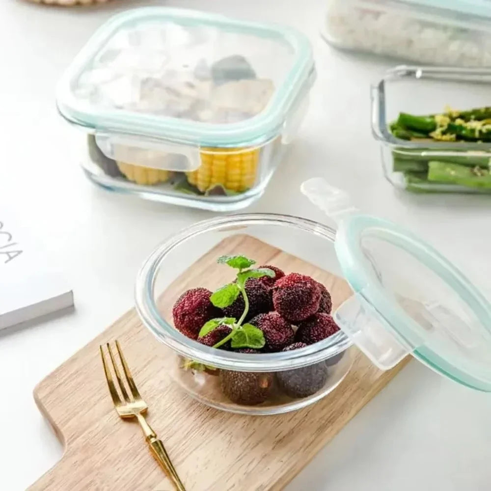 Premium Glass Lunch Box - Airtight Food Storage Containers with Leak-Proof Lids, Microwave & Dishwasher Safe Meal Prep Bento Boxes