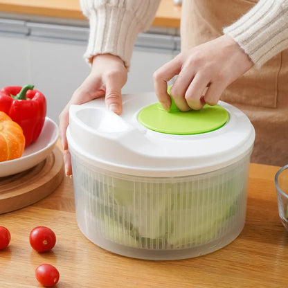 Vegetables Salad Spinner Lettuce Leaf Vegetable Dehydrator Greens Washer Dryer Drainer Crisper Strainer For Washing Drying Leafy