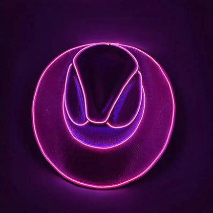 Men Women LED Disco Western Costume Play Dress Up Party And Cowboy Hat