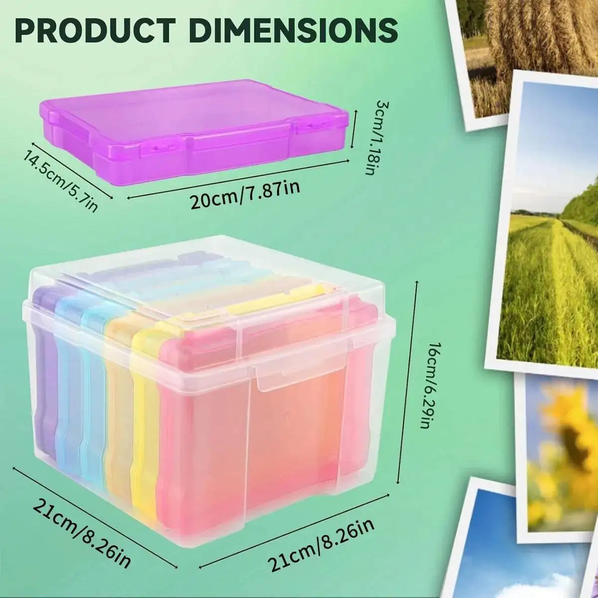 Jumbo Photo Storage Box 800 5X7 Picture Album Organizer Container Craft Case