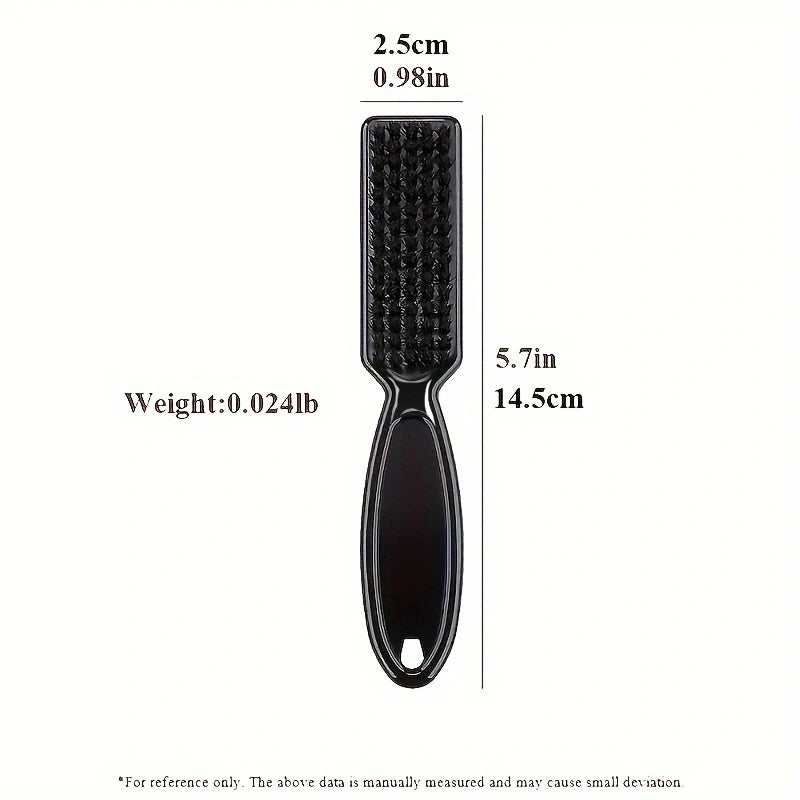 1Pc Barber Neck Duster Brush Sets Plastic Handle Hairdressing Soft Hair Cleaning Brush Heads Shaped Carving Cleaning Brush Black