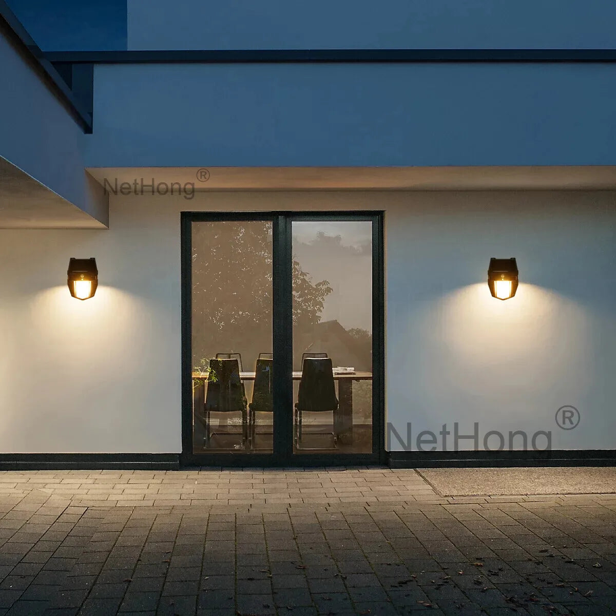 LED Solar Street Wall Light PIR Motion Sensor Security Outdoor Garden Lamp