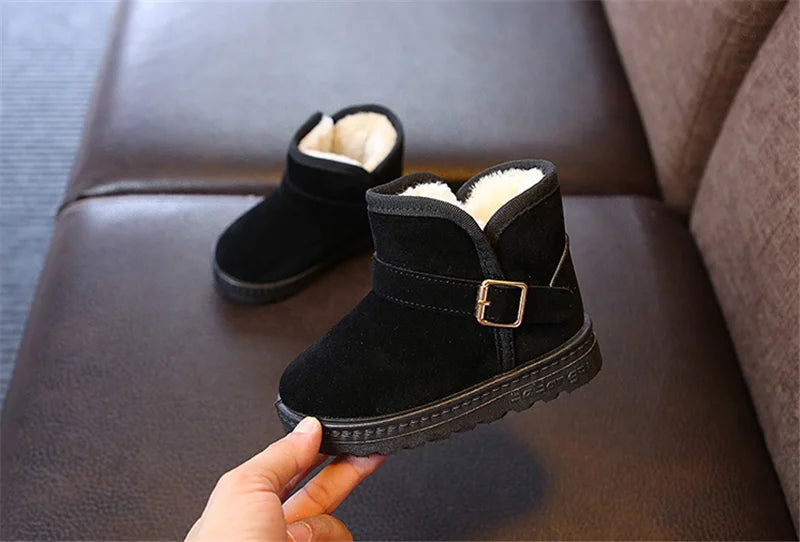 Kids Winter Slippers - Luxury Fur Lined Non-Slip Indoor Boots for Boys & Girls