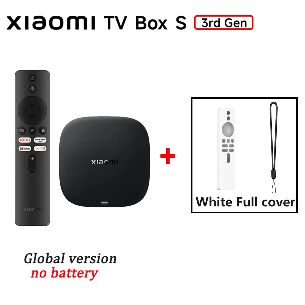 Global Version Xiaomi TV Box S 3rd Gen 4K Ultra HD 2G 32G WiFi BT5.2 Google TV Cast Netflix Smart TV Box Media Player 2025