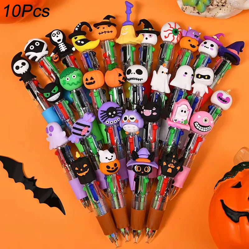 5-30Pcs Halloween Themed Ballpoint Pen Bulk for Kids Halloween Party Favors Gift School Prize Goodie Bag Stuffers Four-color