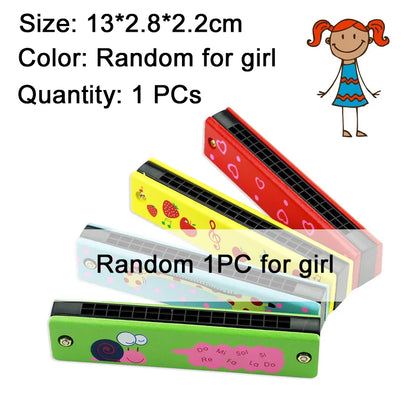 Children Wooden Cartoon Cute Harmonica Montessori Puzzle Toys Creative Music Toy Playing Instruments Kids Boys Girls Gifts TMZ