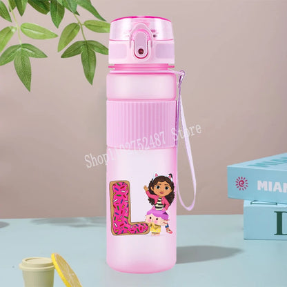 Gabby Dollhouses Cute Water Bottles 550ml Girls Kawaii Cup Kids School Outdoor Sport Flasks Women Office Home Plastics Mug Gift