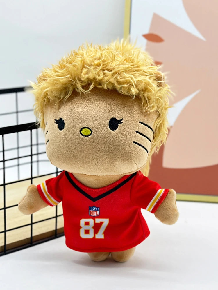 New Hello Kitty Ken Carson Rapper Trippie Taylors Plush Toy Doll with Clothes Stuffed Soft Plush Toys Fans Collect Gifts