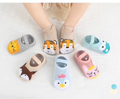 Spring Anti Slip Baby Socks Toddler Kids Floor Socks with Rubber Soles Autumn Newborn Baby Boy Girl Cartoon Cute Ball Warm Socks