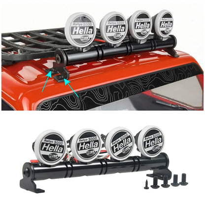 MIBIDAO 2/4LED RC Car Roof Light Round Lamp Spotlight For 1/10 Axial SCX10 II 90046 TRX4 Tamiya CC01 D90 D110