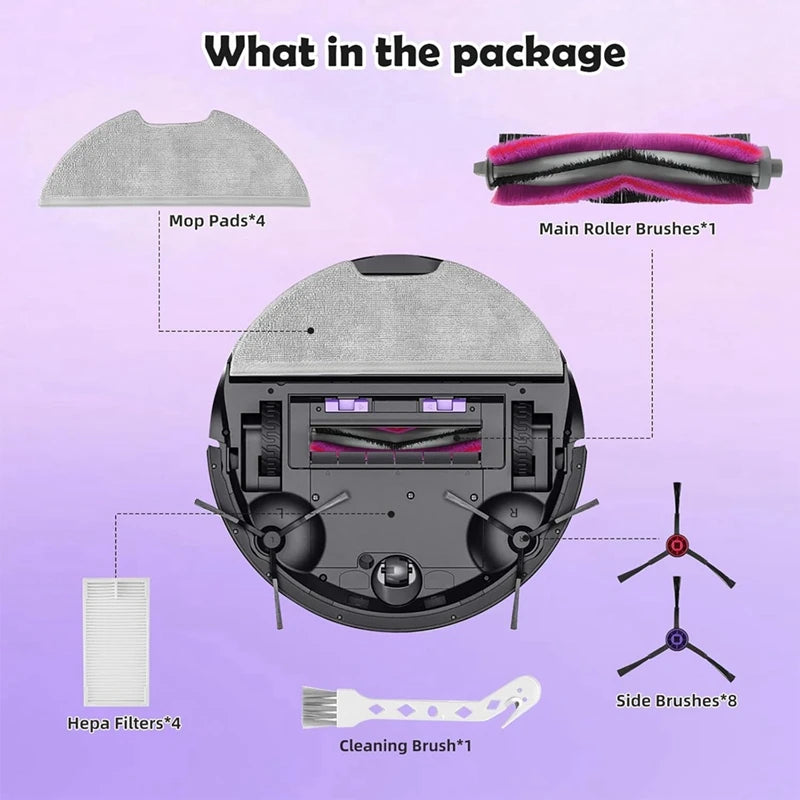 JDZD Accessories Kit Replacement For Eureka E10S / E20 Plus Robot Vacuum Cleaner Parts