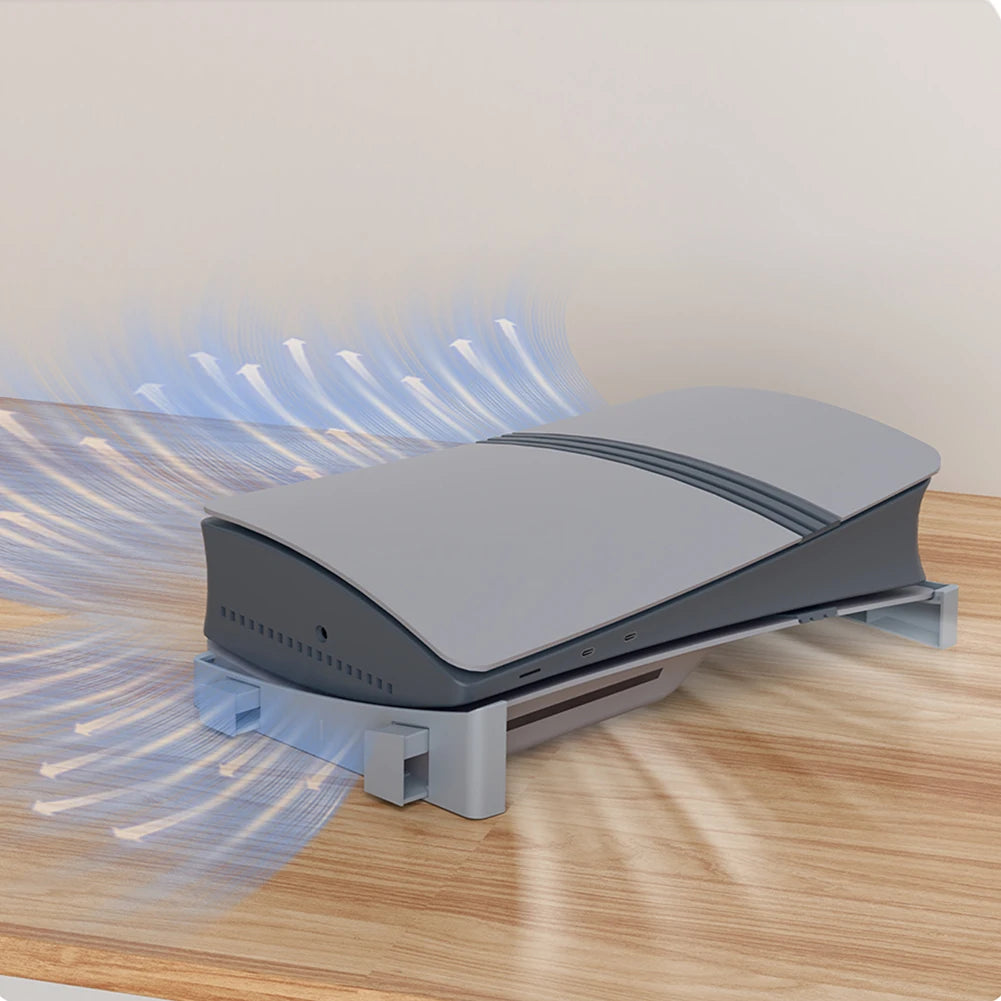 Horizontal Game Console Base Stand Holder Game Console Desk Stand Storage Rack Host Storage Rack for PS5/PS5 Slim