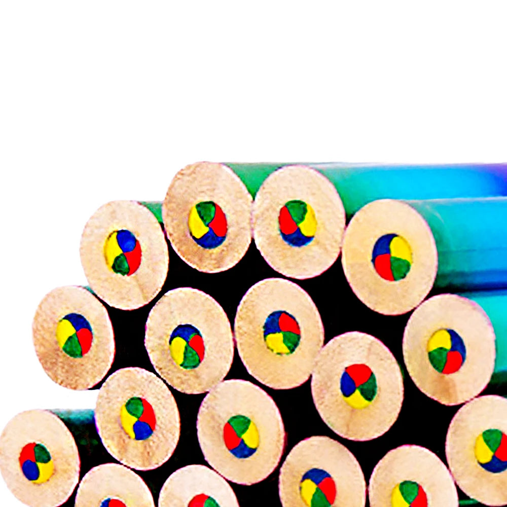 12-48 Pcs Rainbow Four-color Painting Brush for Children's Birthday Party Kindergarten Home Carnival Christmas Party Gift Reward