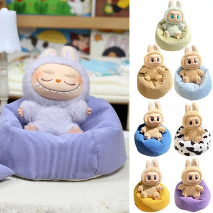 For Labubu Mini Sofa Bjd Doll Room Decoration Plush Doll Series Seat Decoration V2 Universal Children's Toys Birthday gift