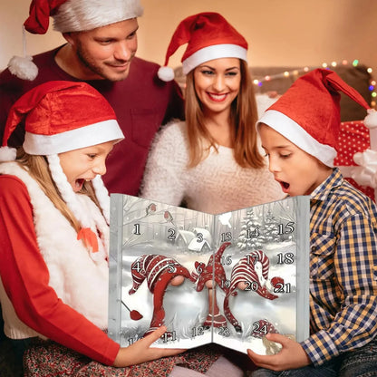 24-day Countdown Calendar Dwarf Dolls Ornaments for Centerpiece Desktop Mantel Christmas Tree 2025 Gnome Advent Calendar