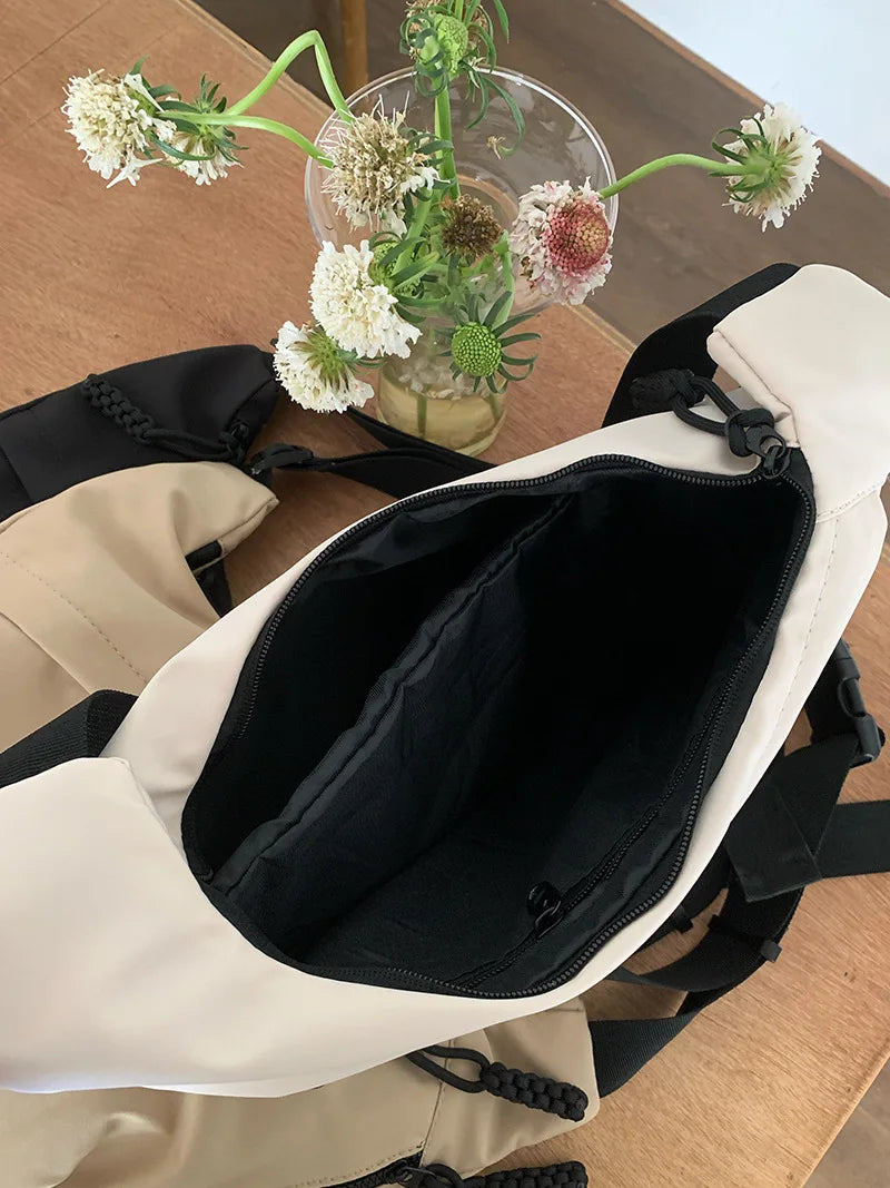 Korean Simplified New Moon Bag Fashionable Design Wheat ear Cross Body Bag Versatile High end Single Shoulder Dumpling Bag