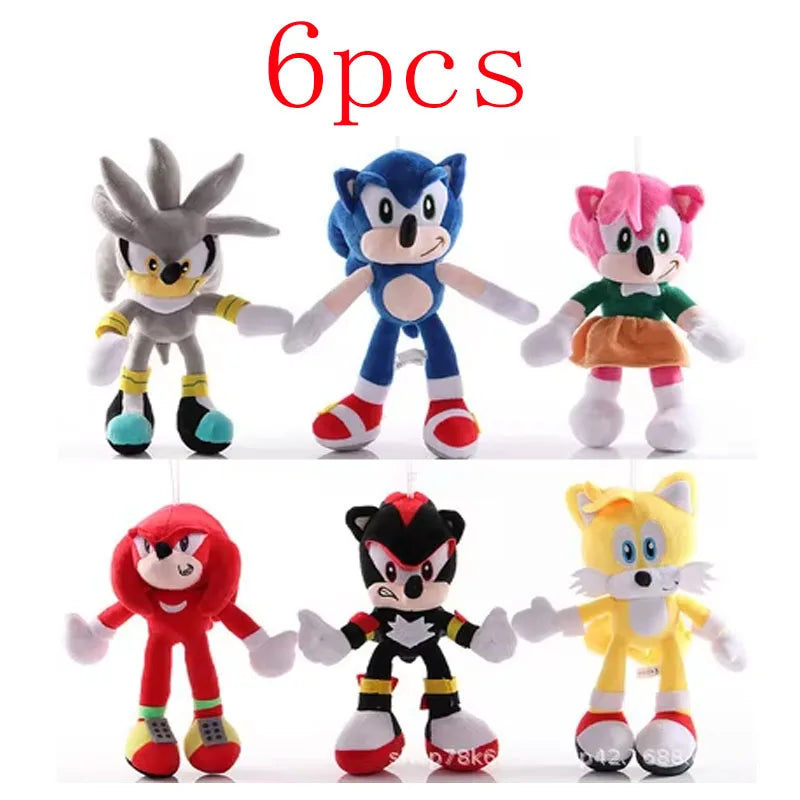 Sonic 20cm Plush Doll Cute Anime Figure Hedgehog Soft Stuffed Toys Ornaments Backpack Pendant Decoration Children Birthday Gifts