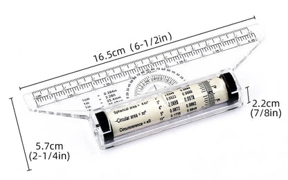 Angles Line Ruler 15cm 30cm Multi-Function Drawing Tool Roll Draw Ruler Metric Rolling Ruler Clear Parallel Rolling Ruler