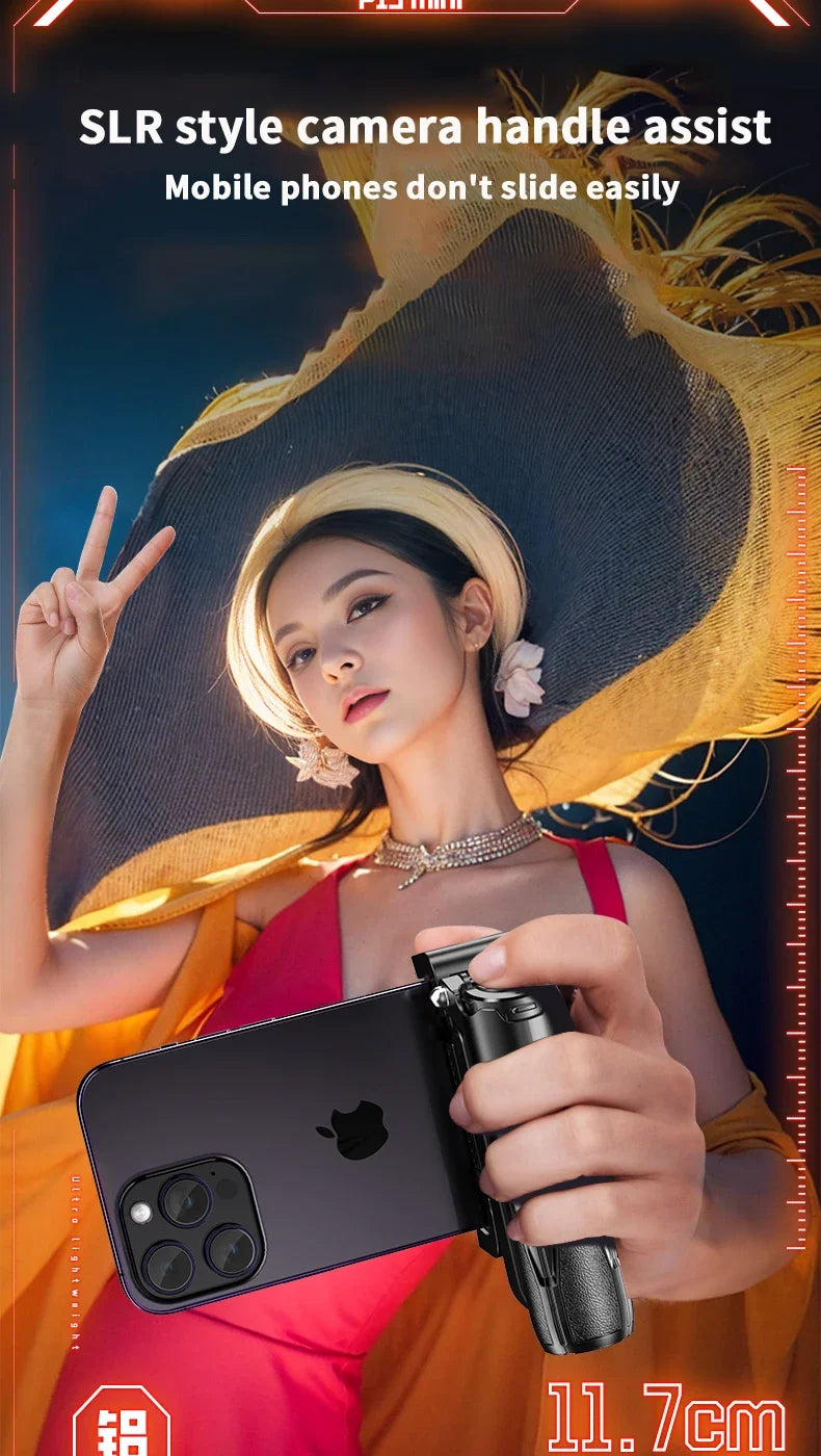 Portable Bluetooth Selfie Stick Tripod with Remote, Foldable Phone Holder Stand for iPhone & Smartphones, Mini Keychain Design