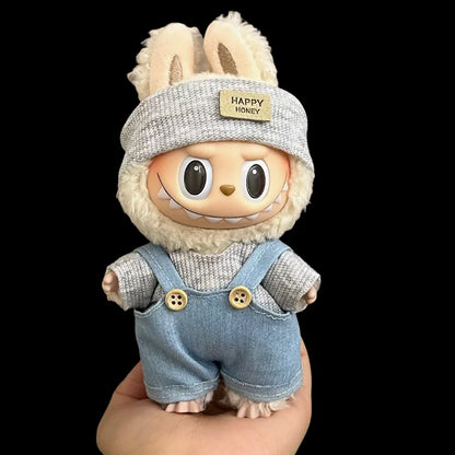 New style for Labubu 17cm doll clothes DIY accessories hat pants decoration set collection birthday gift cute children's toys