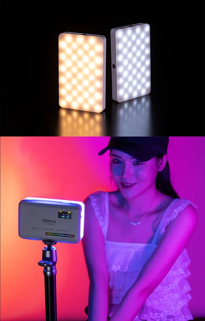 Ulanzi VL120 Full Color RGB Video Light 2500K-9000K LED Photography Lighting Dimmable Camera Light Live Videography Fill Lamp