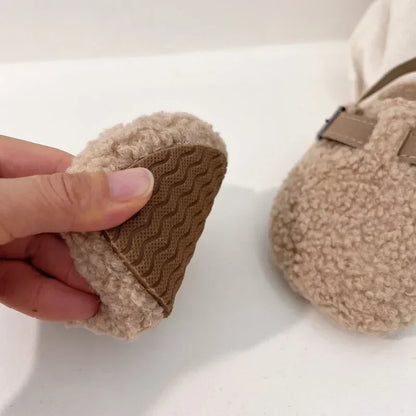 Kids Fleece Slippers - Warm Plush Clogs for Boys & Girls | Soft Sole Baby Shoes