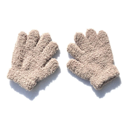 New 1-4Y Kids Gloves Winter Baby Plush Coral Gloves Toddler Full Fingers Cute Mittens Warm Windproof Glove For Boys Girls