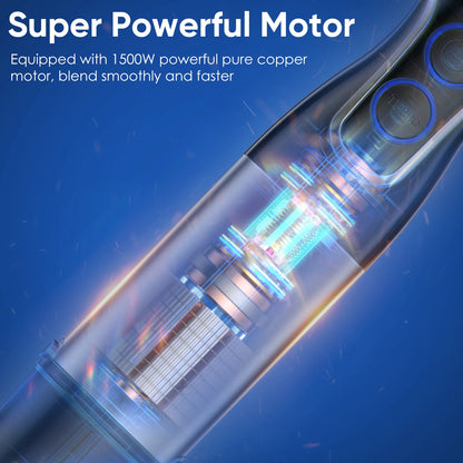 BioloMix 5 in 1 Immersion Hand Blender,1500W Blender with 304 Stainless Steel Blade,Food Processor,Smoothies Puree Baby Food