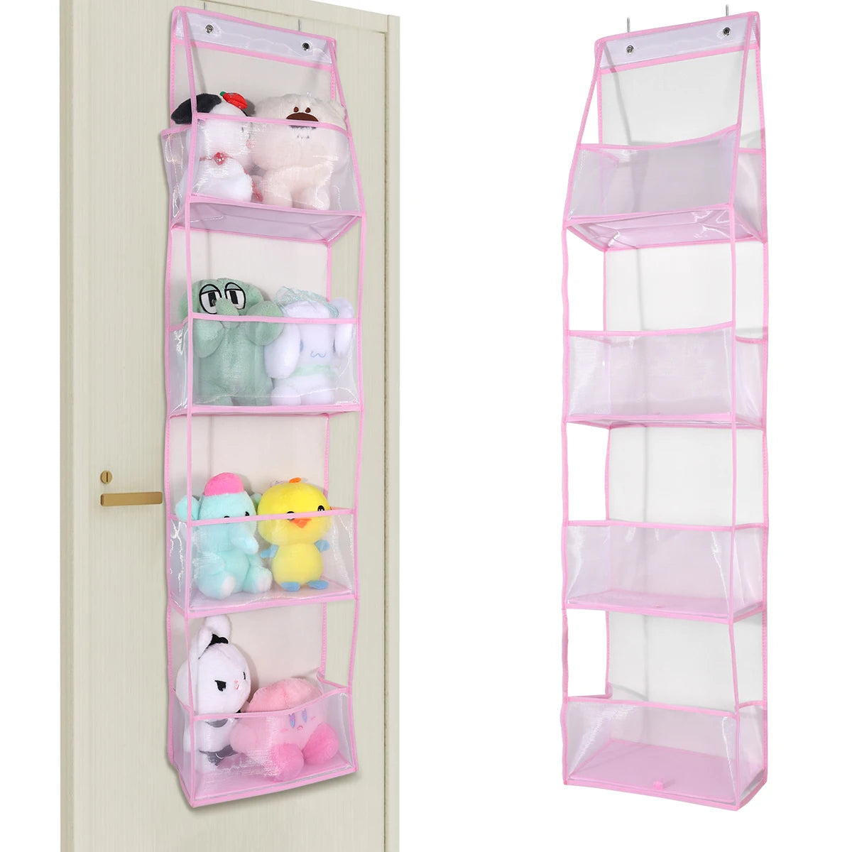1pc 4 /6Layer Over The Door Hanging Organizer Cosmetics Wall Hanging Storage Organizerfor Nursery Bathroom Closet Bedroom Dorm