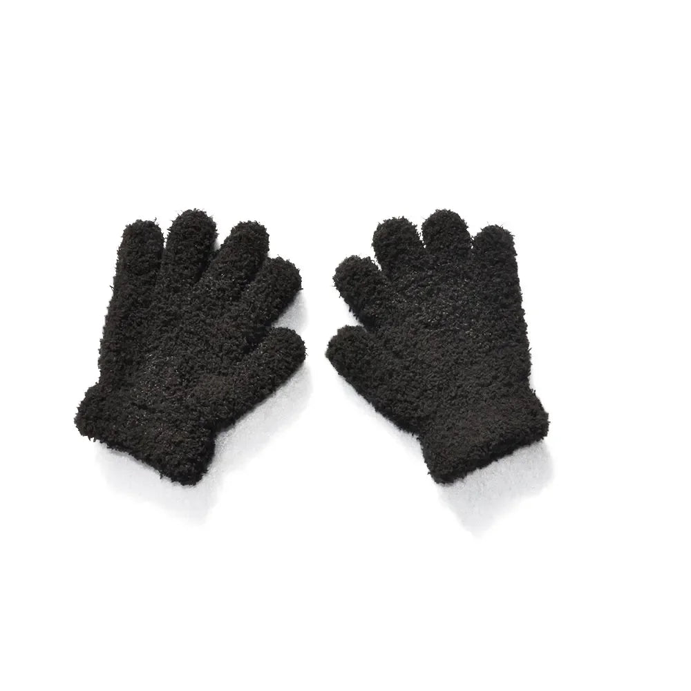 Warm Plush Thick Warm Baby Gloves Winter Plus Velvet Mittens Children Kid Coral Fleece Full Finger Gloves For 1-4Y Kids Gloves