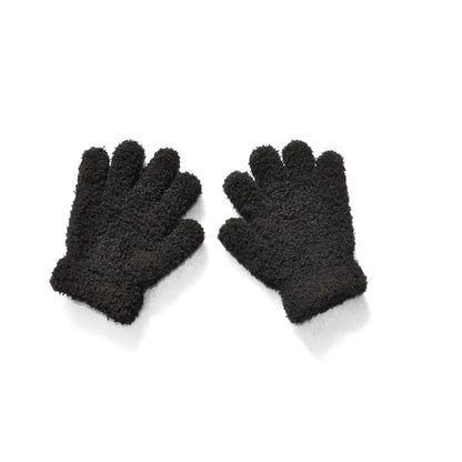 Warm Plush Thick Warm Baby Gloves Winter Plus Velvet Mittens Children Kid Coral Fleece Full Finger Gloves For 1-4Y Kids Gloves