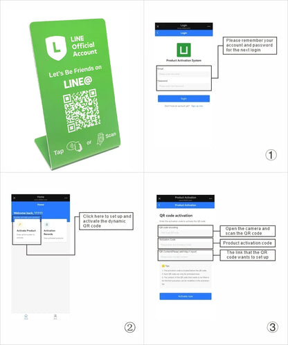 Hilo Programmable NFC215 Google Review Card NFC Station Table 13.56Mhz QR code can be independently set to link Standing Card