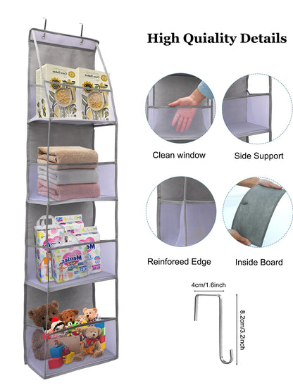 1pc 4 /6Layer Over The Door Hanging Organizer Cosmetics Wall Hanging Storage Organizerfor Nursery Bathroom Closet Bedroom Dorm