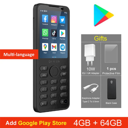 New Qin F21 Pro Smart Touch Screen Phone Wifi +2.8 Inch 3GB + 32GB / 4GB 64GB Bluetooth 5.0 480*640 Global Verison Phone