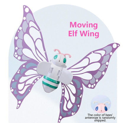 Electric Butterfly Wings Moving Elf Wing with Light Fairy Wings for Kids Birthday Christmas Cosplay Dress Up Angel Girls Toy
