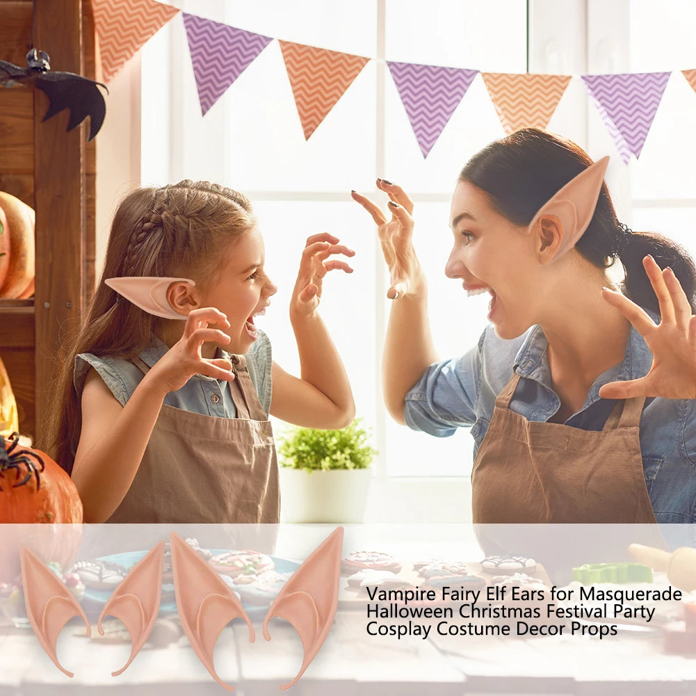 1-20pair Mysterious Angel Elf Ears Artificial Latex Ears for Halloween Decor Fairy Cosplay Costume Masquerade Accessories