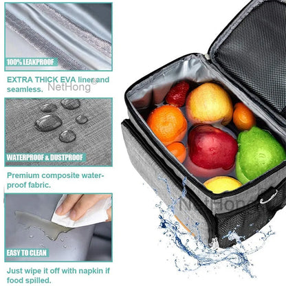 Bag, Insulated Cooler Bag Thermal Lunch Tote Bags For Men Women