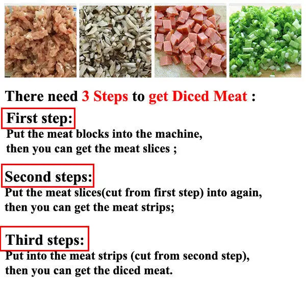 Commercial 850W Stainless Steel Electric Meat Slicer Household Meat Grinder Automatic Fish Vegetable Cutter Fillet Shredded Cut