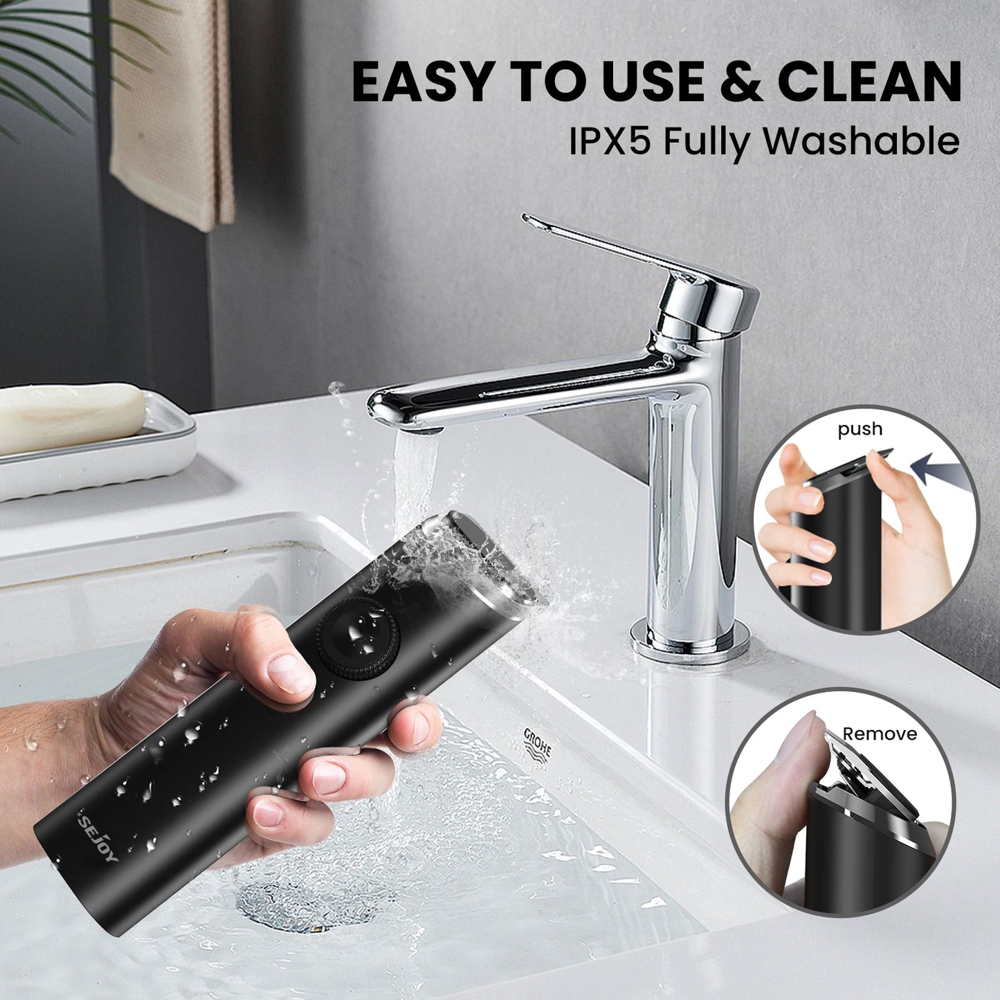 SEJOY Electric Hair Trimmer Kits Cordless Professional Hair Clipper Reachageable Waterproof Nose Hair Trimmer