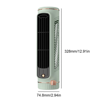 Desk Tower Fan USB Rechargeable Quiet Air Cooler Tabletop Air Conditioner Desktop Cooling Fan for Home Office Dormitory