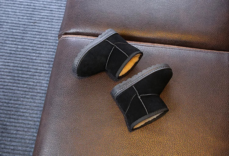 Kids Winter Slippers - Luxury Fur Lined Non-Slip Indoor Boots for Boys & Girls