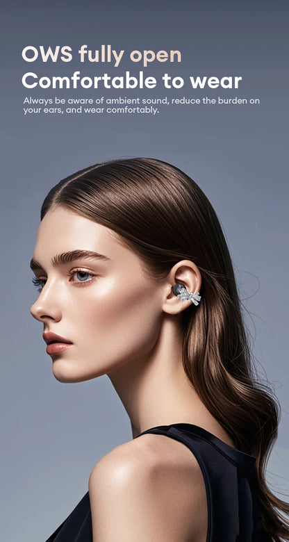 Choice HYUNDAI M100 Open Ear Gaming Earphones Sport Wireless Earbuds TWS Headset Hifi Sound Headphones With Mic For Android IOS