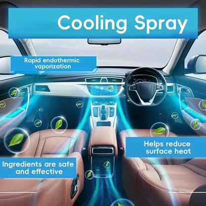 Summer Cooling Spray Car Seat Coolant Hot Days Interior Household Pool Courtyard Outdoor SportsPet Shoes Quick Cooling Agent
