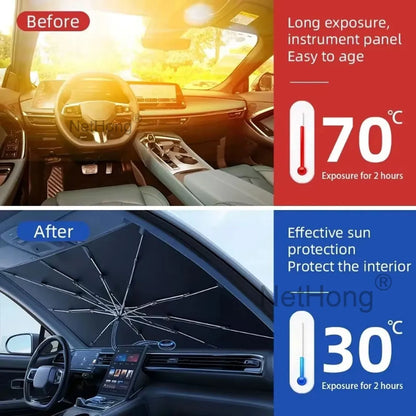 Car Umbrella Windscreen Sun Shade Sunshade UV Heat Reflective Visor Front Cover
