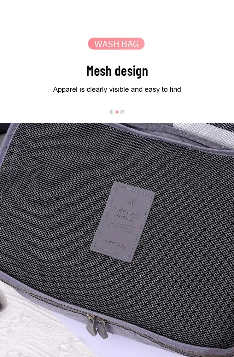 Premium 6-Piece Travel Luggage Organizer Set - Lightweight Packing Cubes for Suitcase Organization